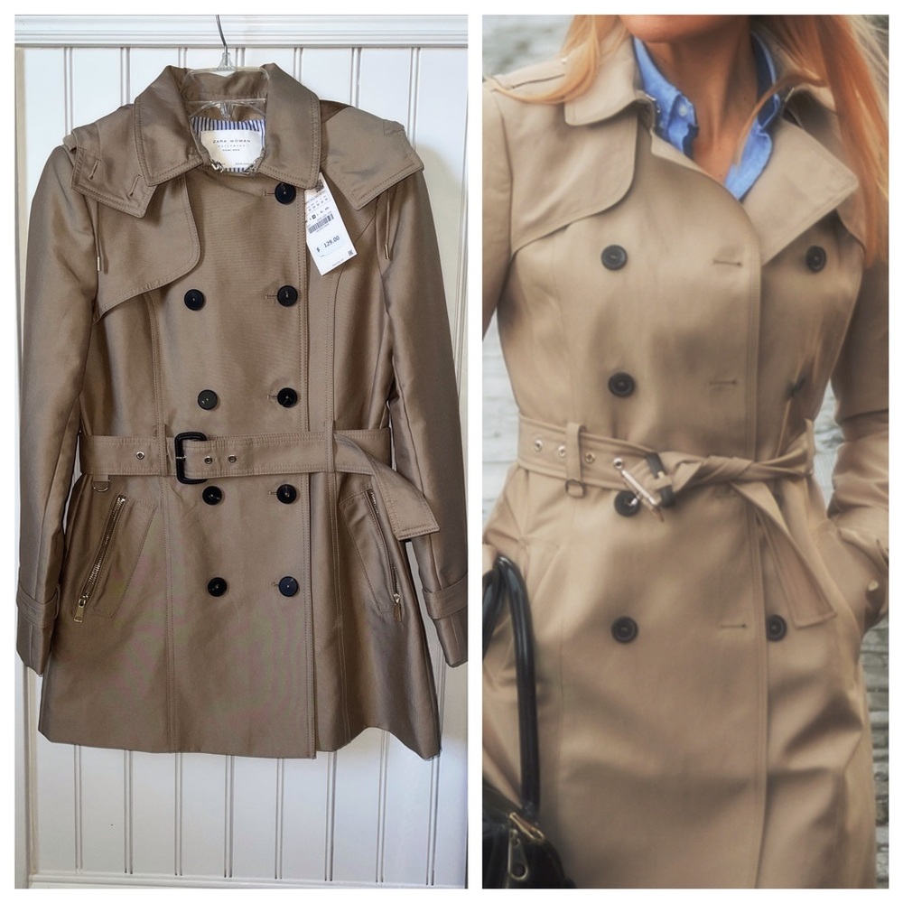 Zara Camel Classic Trench